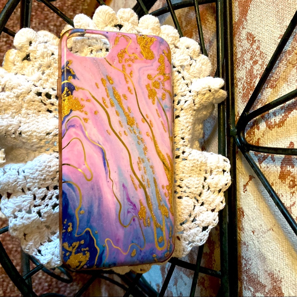 iPhone SE Case, multiple colors with Pink & Gold